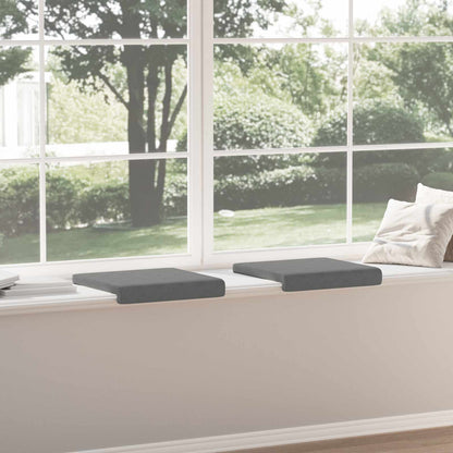 vidaXL Bench Cushion 2 pcs Microfiber Dark Grey Depth 35 cm