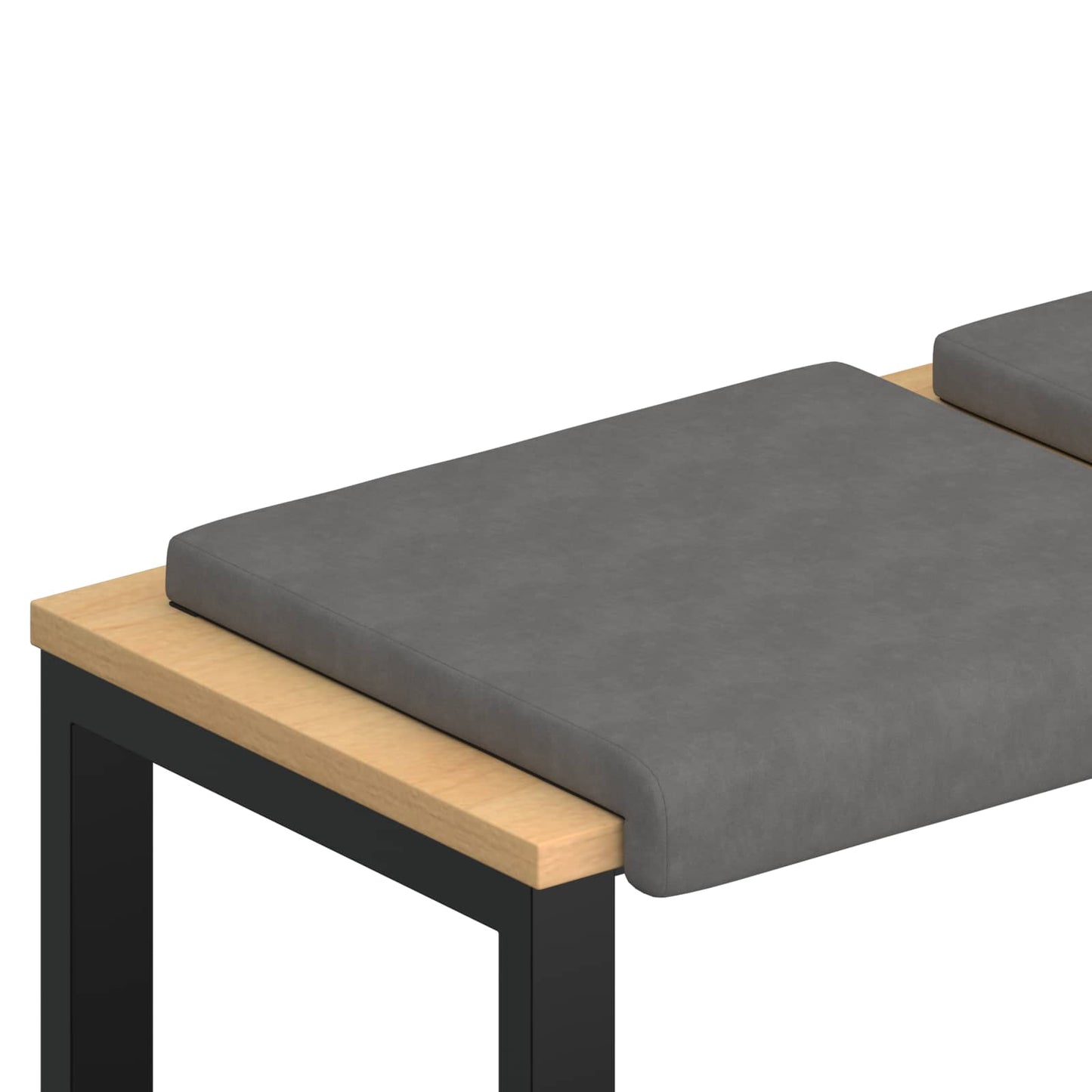 vidaXL Bench Cushion 2 pcs Microfiber Dark Grey Depth 35 cm