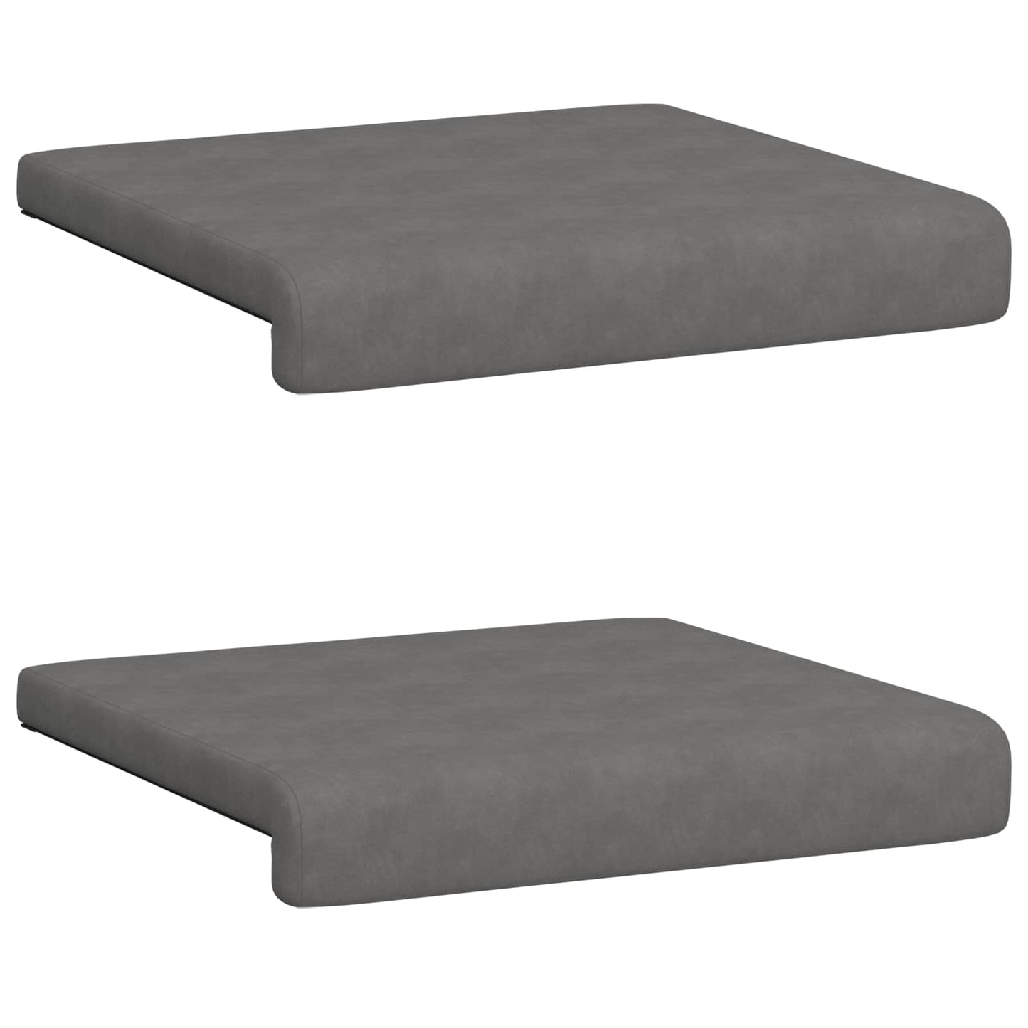 vidaXL Bench Cushion 2 pcs Microfiber Dark Grey Depth 35 cm