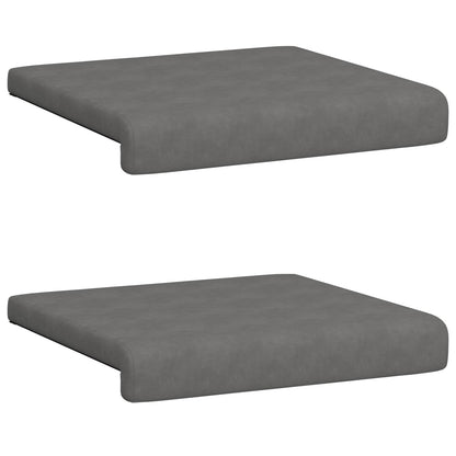 vidaXL Bench Cushion 2 pcs Microfiber Dark Grey Depth 35 cm
