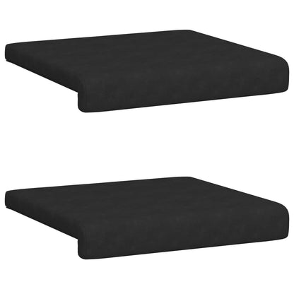 vidaXL Bench Cushion 2 pcs Microfiber Black Depth 35 cm