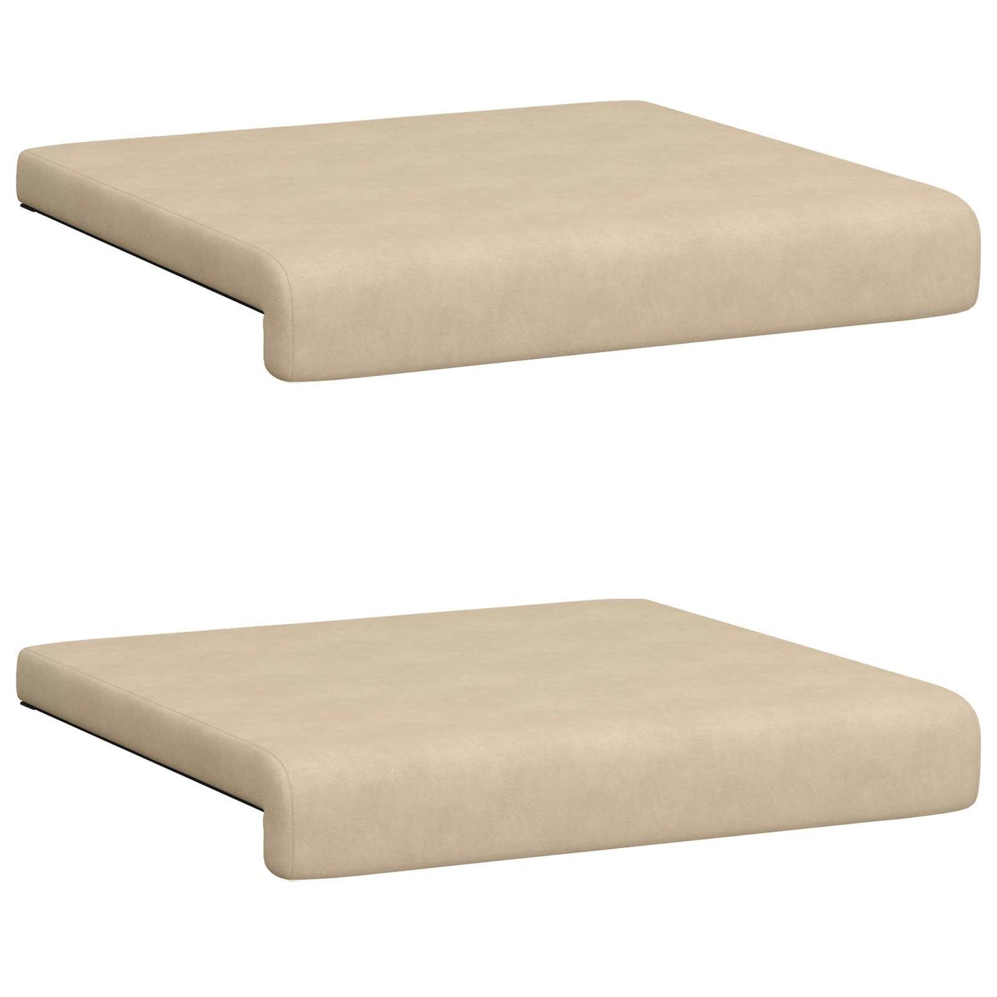 vidaXL Bench Cushion 2 pcs Microfiber Cream Depth 35 cm
