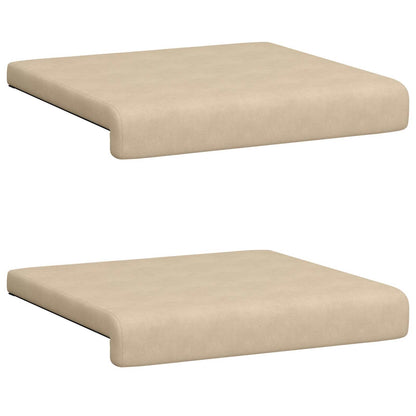 vidaXL Bench Cushion 2 pcs Microfiber Cream Depth 35 cm