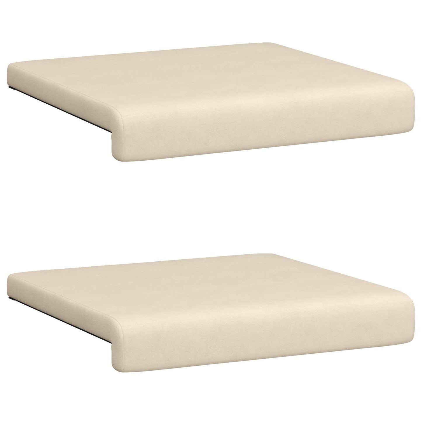 vidaXL Bench Cushion 2 pcs Microfiber Beige Depth 35 cm