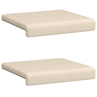 vidaXL Bench Cushion 2 pcs Microfiber Beige Depth 35 cm