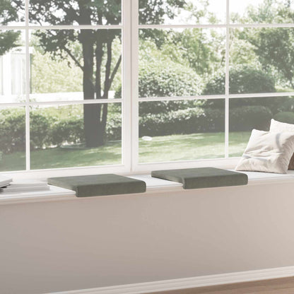 vidaXL Bench Cushion 2 pcs Corduroy Light Grey Depth 35 cm