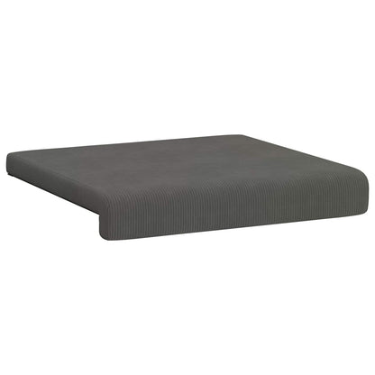 vidaXL Bench Cushion 2 pcs Corduroy Dark Grey Depth 35 cm