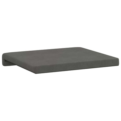 vidaXL Bench Cushion 2 pcs Corduroy Dark Grey Depth 35 cm