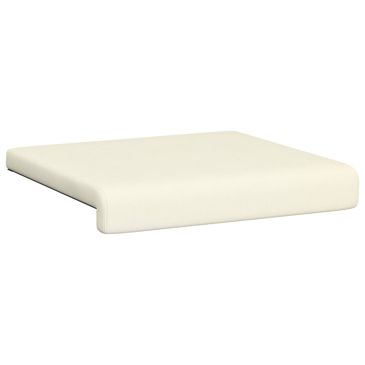 vidaXL Bench Cushion 2 pcs Corduroy Cream Depth 35 cm