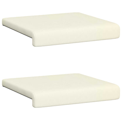vidaXL Bench Cushion 2 pcs Corduroy Cream Depth 35 cm