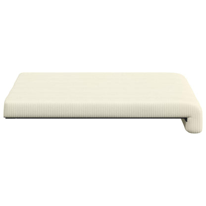 vidaXL Bench Cushion 2 pcs Corduroy Cream Depth 35 cm
