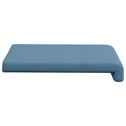 vidaXL Bench Cushion 2 pcs Corduroy Blue Depth 35 cm
