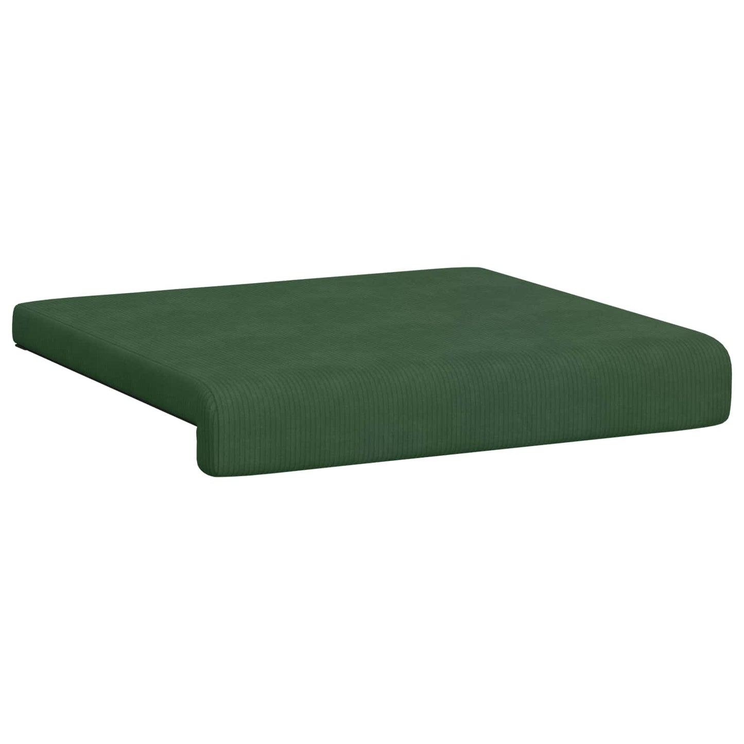 vidaXL Bench Cushion 2 pcs Corduroy Dark Green Depth 35 cm