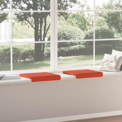 vidaXL Bench Cushion 2 pcs Corduroy Red Orange Depth 35 cm
