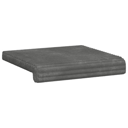 vidaXL Bench Cushion 2 pcs Plush Corduroy Light Grey Depth 35 cm