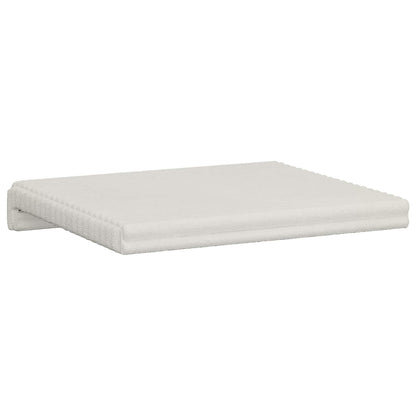 vidaXL Bench Cushion 2 pcs Plush Corduroy Cream Depth 35 cm