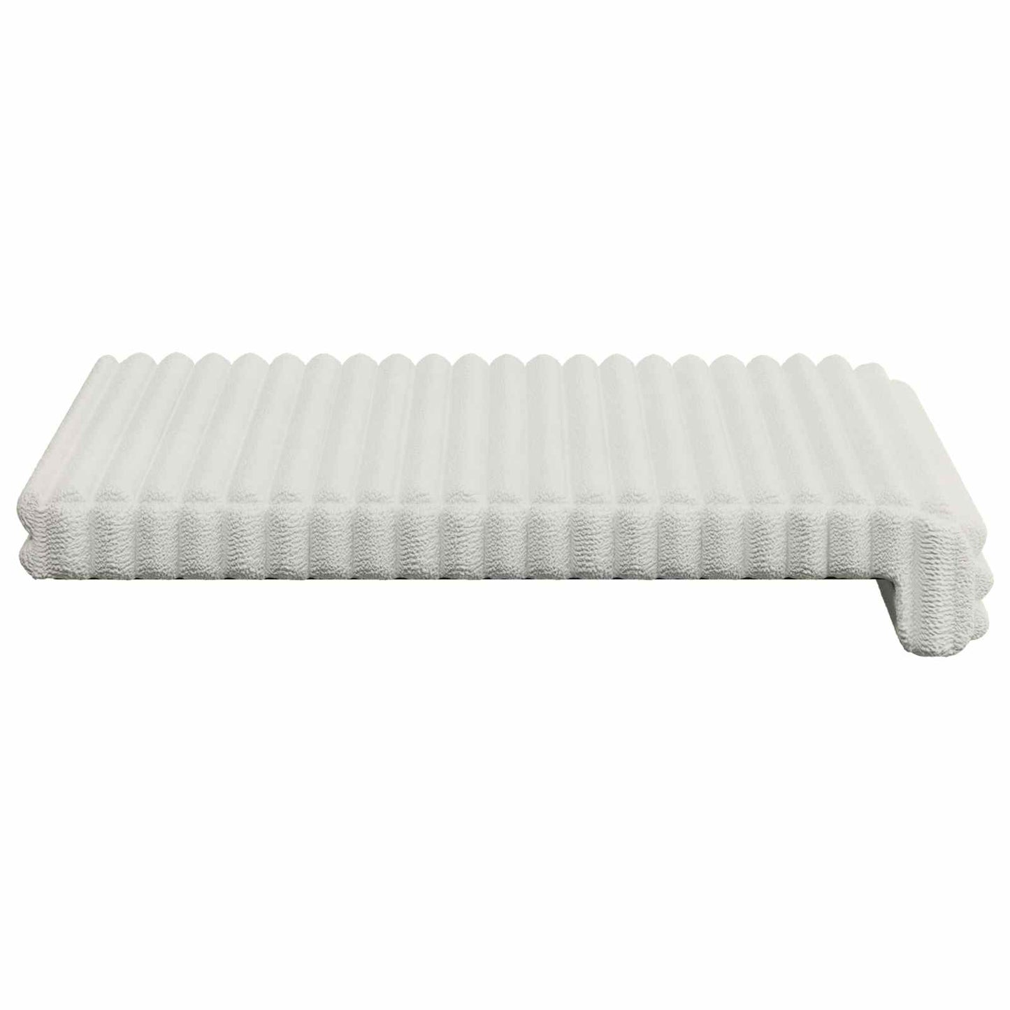 vidaXL Bench Cushion 2 pcs Plush Corduroy Cream Depth 35 cm