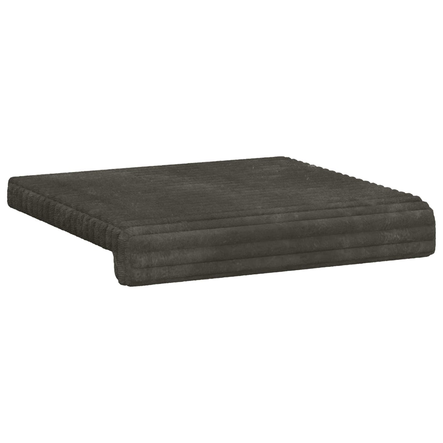 vidaXL Bench Cushion 2 pcs Plush Corduroy Anthracite Depth 35 cm