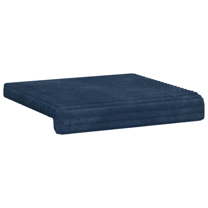 vidaXL Bench Cushion 2 pcs Plush Corduroy Navy Blue Depth 35 cm