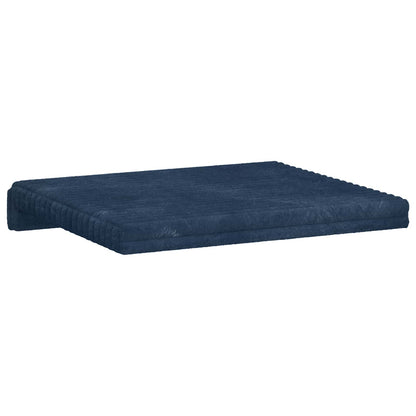 vidaXL Bench Cushion 2 pcs Plush Corduroy Navy Blue Depth 35 cm