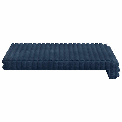 vidaXL Bench Cushion 2 pcs Plush Corduroy Navy Blue Depth 35 cm