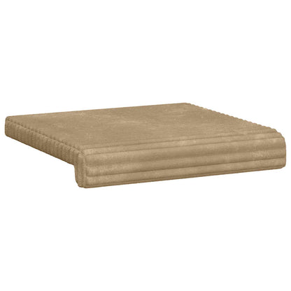 vidaXL Bench Cushion 2 pcs Plush Corduroy Taupe Depth 35 cm
