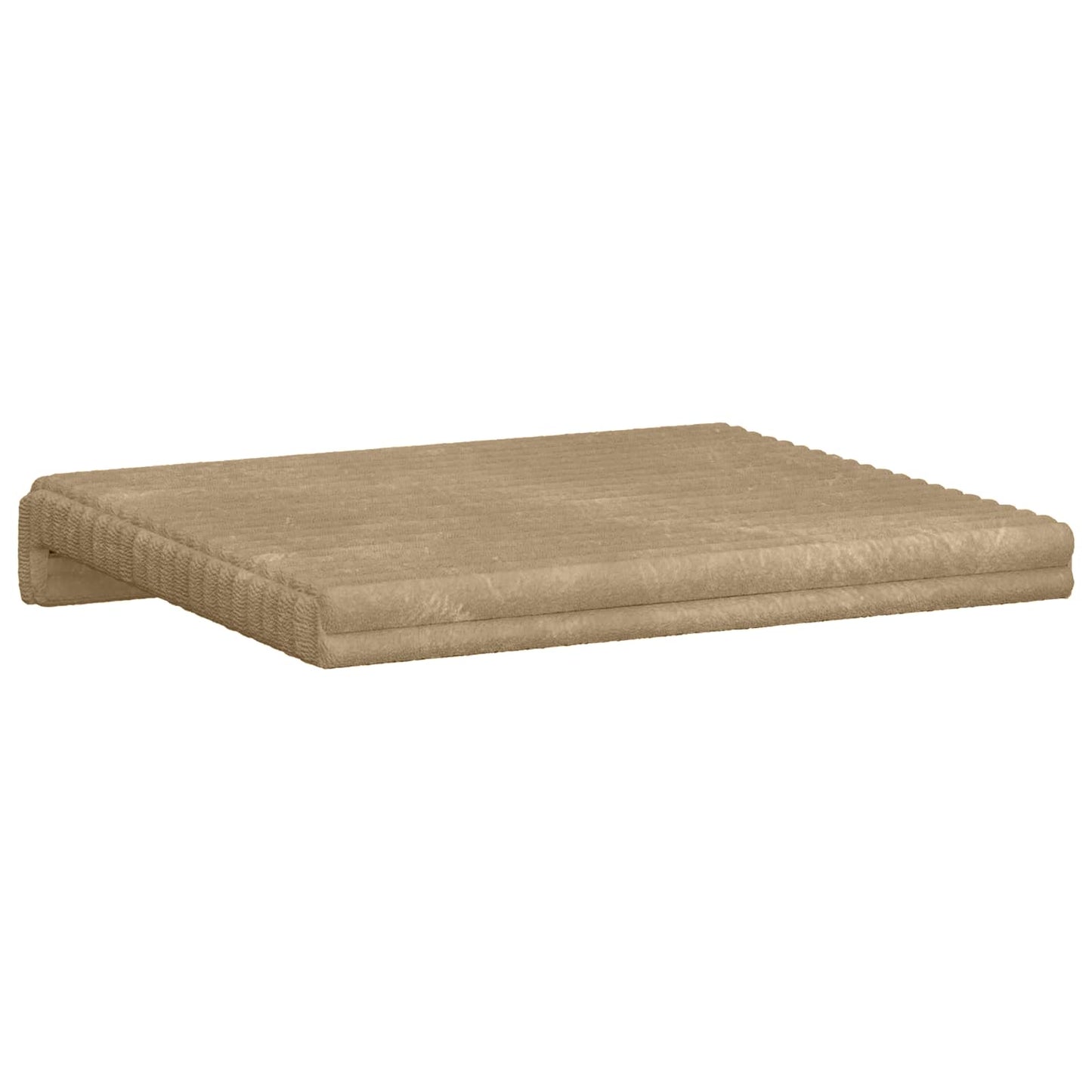 vidaXL Bench Cushion 2 pcs Plush Corduroy Taupe Depth 35 cm