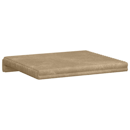 vidaXL Bench Cushion 2 pcs Plush Corduroy Taupe Depth 35 cm