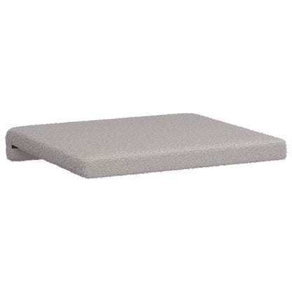 vidaXL Bench Cushion 2 pcs Sherpa Fabric Light Grey Depth 35 cm