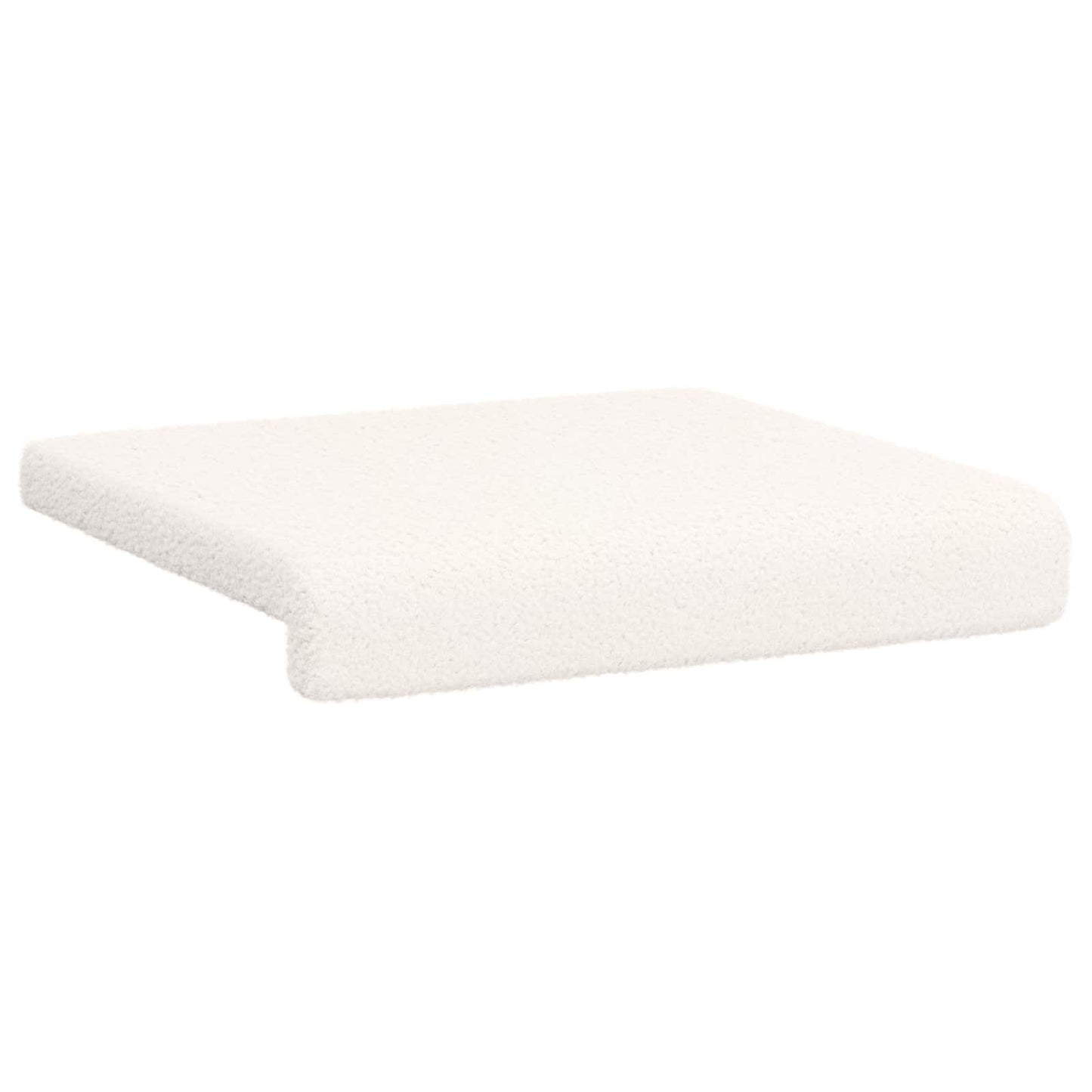 vidaXL Bench Cushion 2 pcs Sherpa Fabric Cream Depth 35 cm