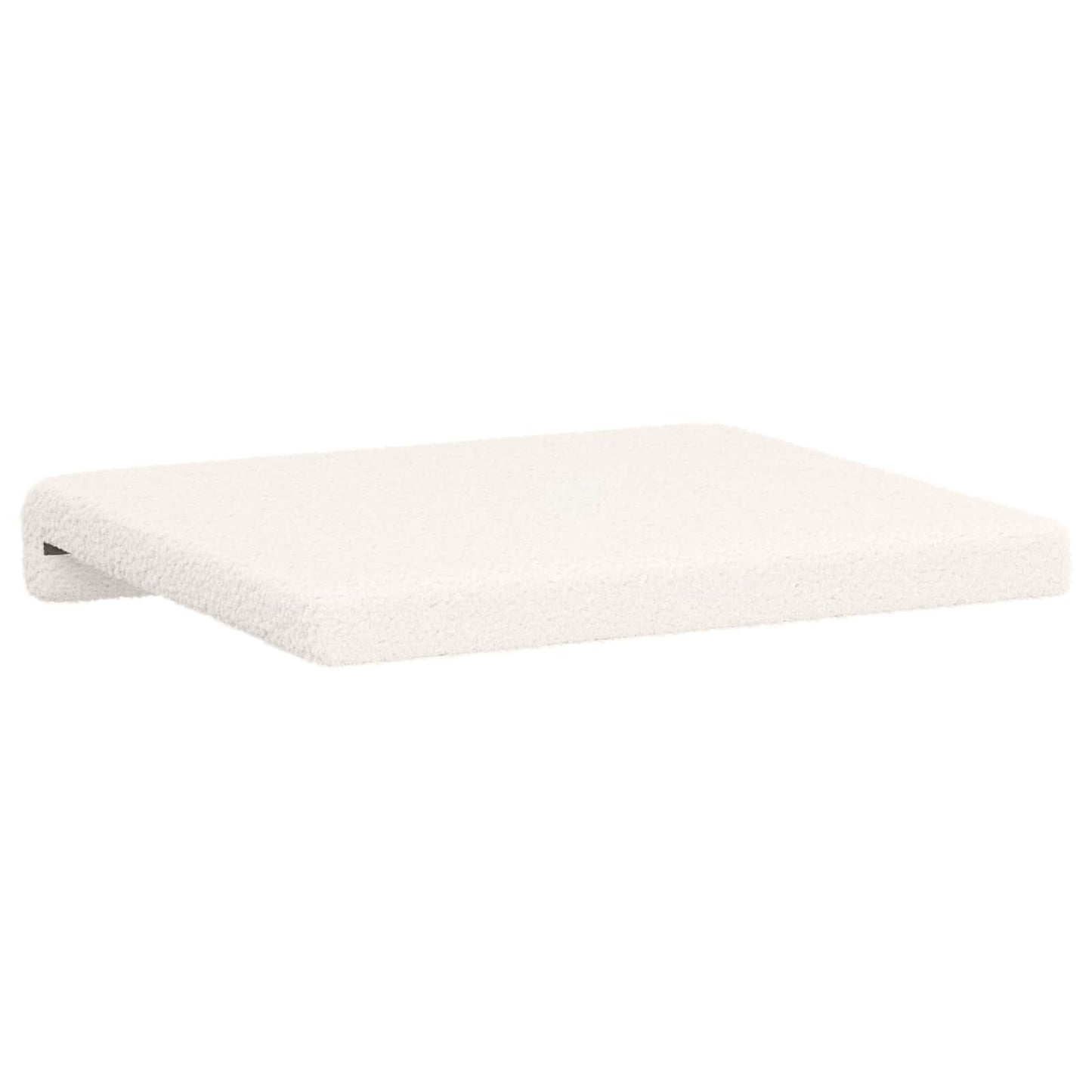 vidaXL Bench Cushion 2 pcs Sherpa Fabric Cream Depth 35 cm