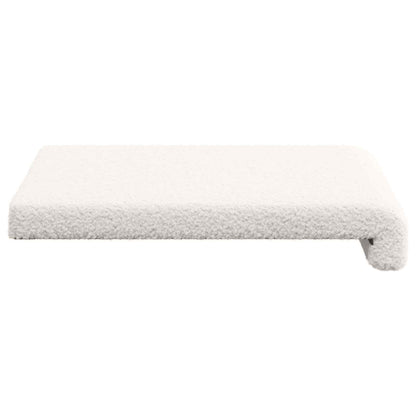 vidaXL Bench Cushion 2 pcs Sherpa Fabric Cream Depth 35 cm