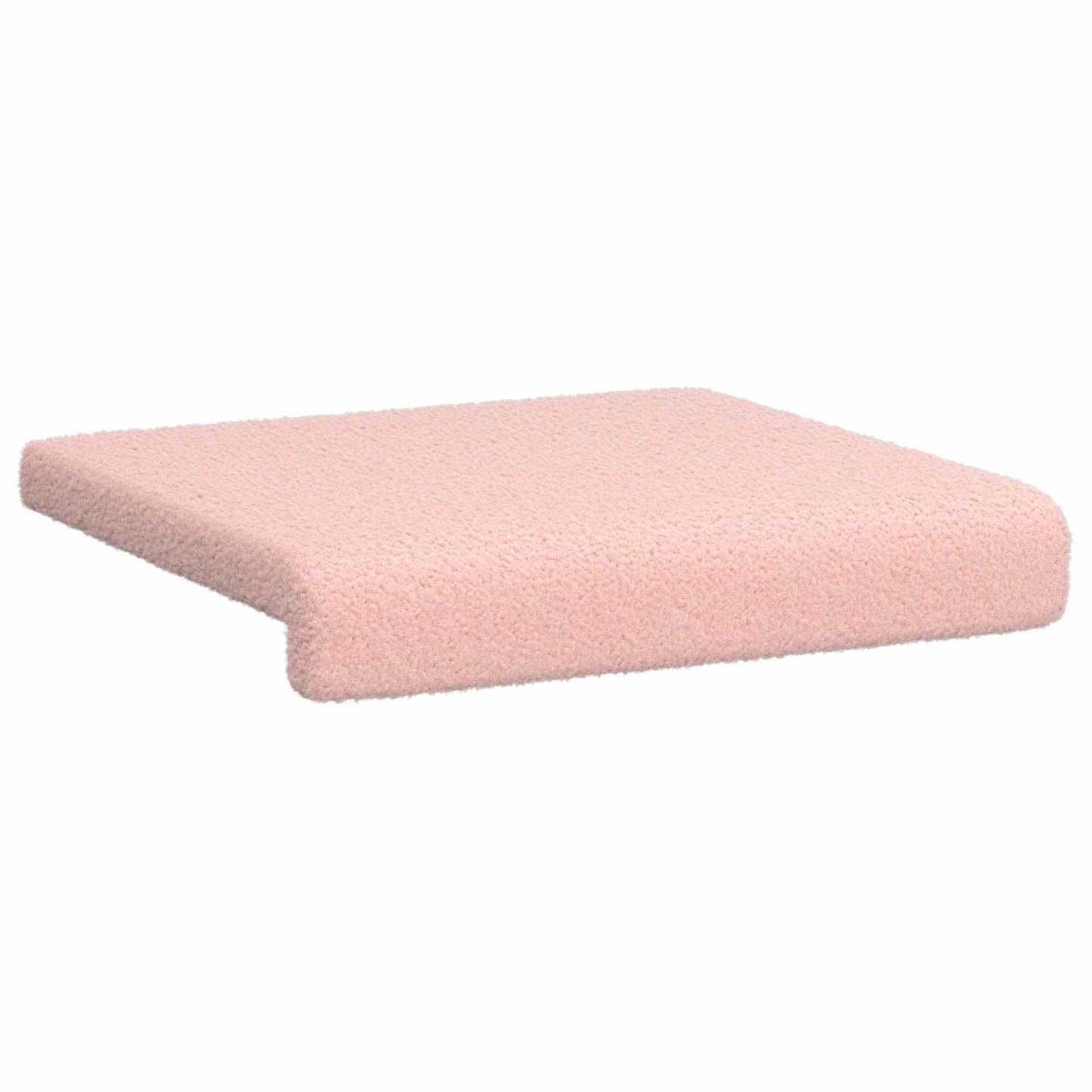 vidaXL Bench Cushion 2 pcs Sherpa Fabric Pink Depth 35 cm