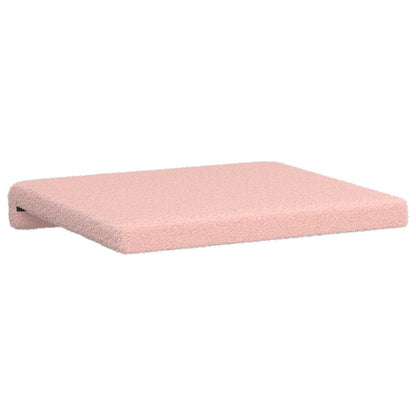 vidaXL Bench Cushion 2 pcs Sherpa Fabric Pink Depth 35 cm