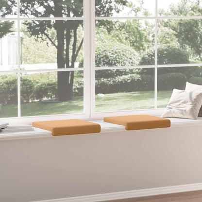 vidaXL Bench Cushion 2 pcs Sherpa Fabric Beige Depth 35 cm
