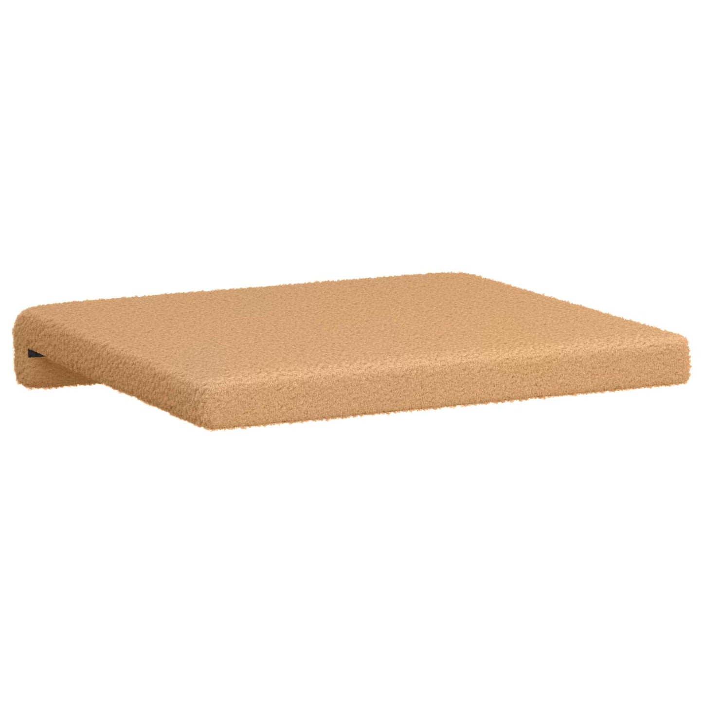 vidaXL Bench Cushion 2 pcs Sherpa Fabric Beige Depth 35 cm