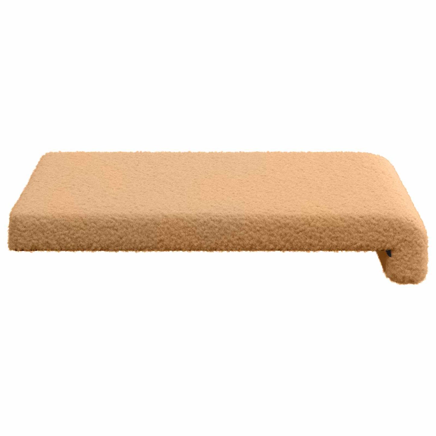vidaXL Bench Cushion 2 pcs Sherpa Fabric Beige Depth 35 cm