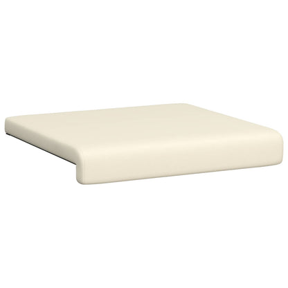 vidaXL Bench Cushion 2 pcs Textured Velvet Cream Depth 35 cm