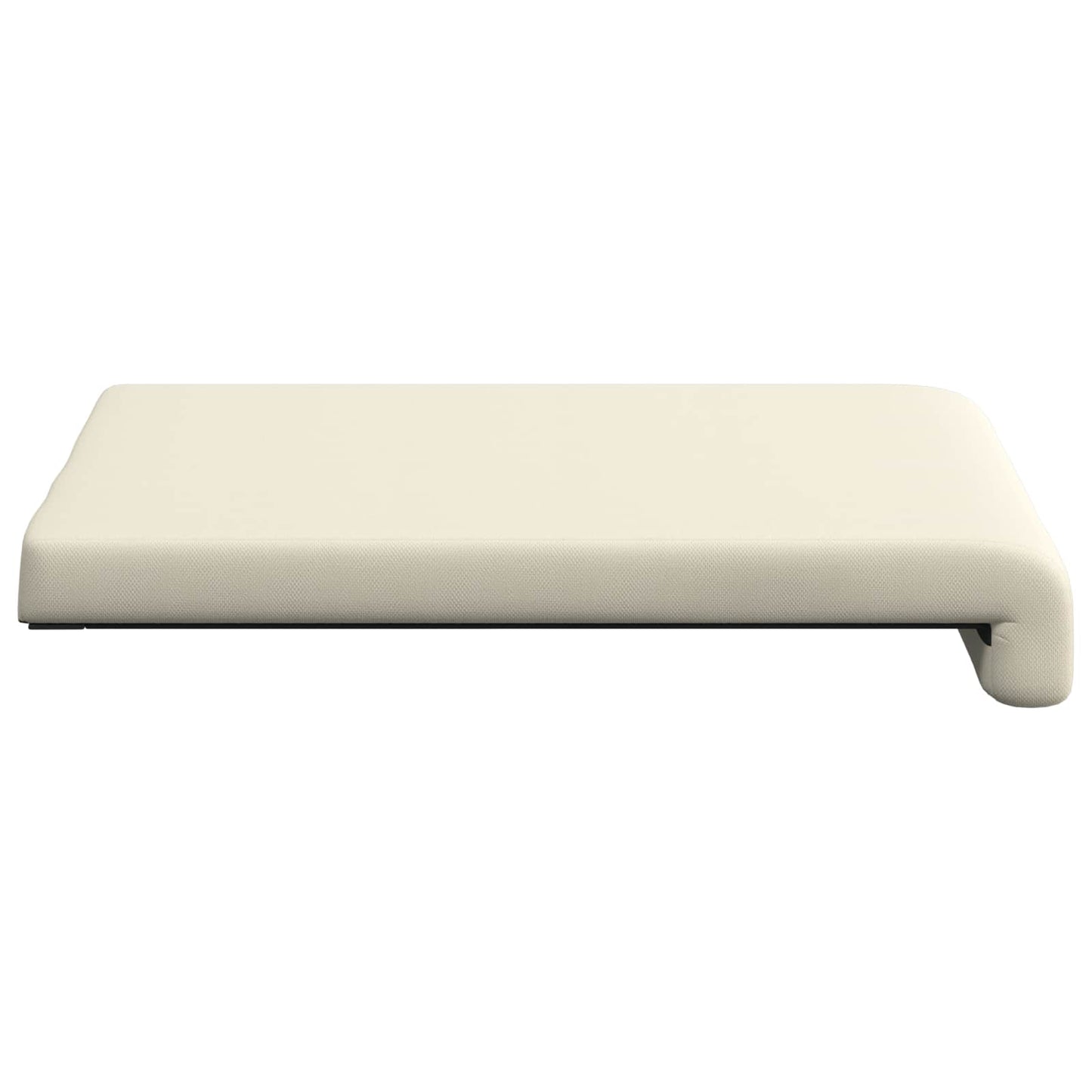 vidaXL Bench Cushion 2 pcs Textured Velvet Cream Depth 35 cm