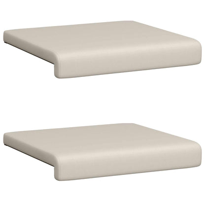 vidaXL Bench Cushion 2 pcs Textured Velvet Oatmeal Depth 35 cm