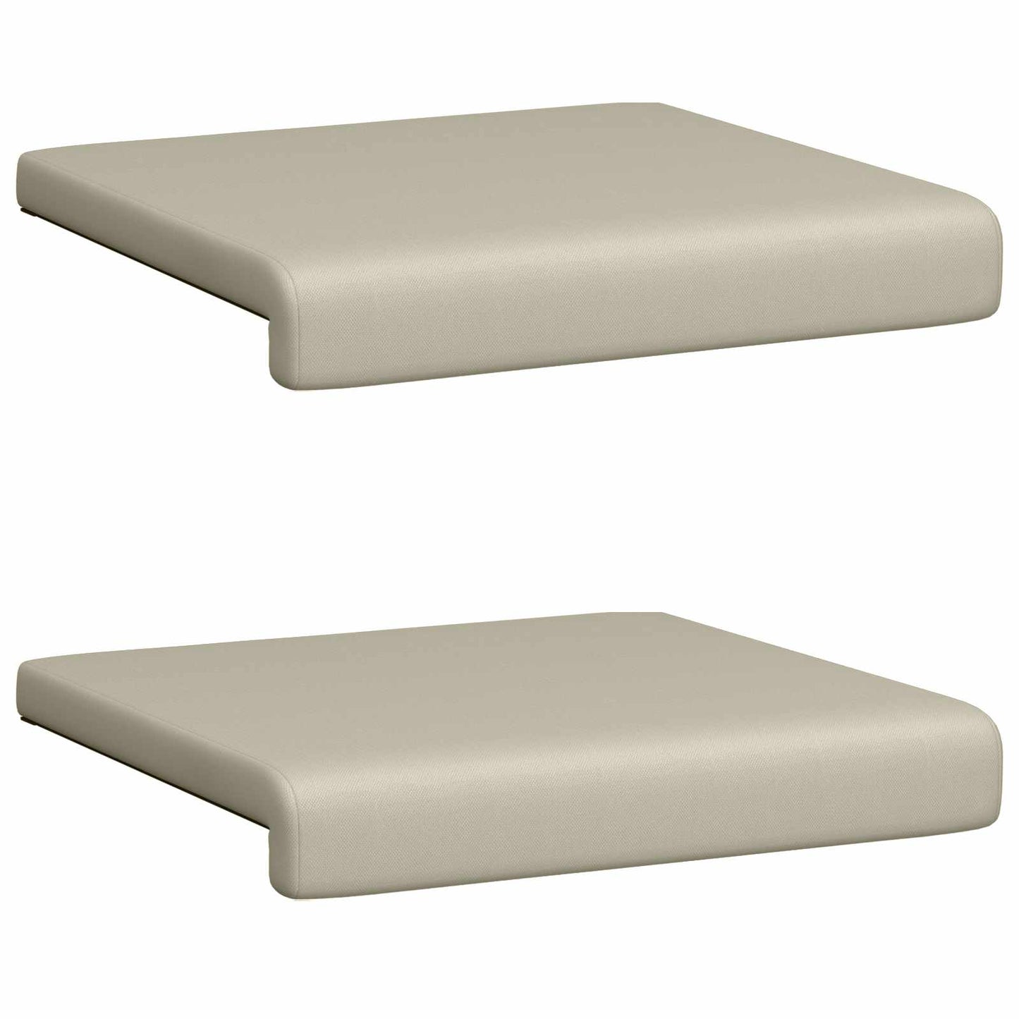 vidaXL Bench Cushion 2 pcs Textured Velvet Sand Depth 35 cm