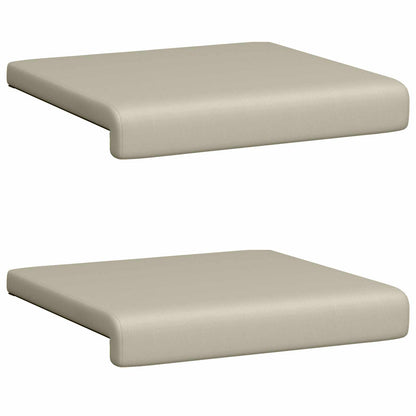vidaXL Bench Cushion 2 pcs Textured Velvet Sand Depth 35 cm