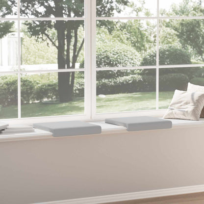vidaXL Bench Cushion 2 pcs Textured Velvet Light Grey Depth 35 cm