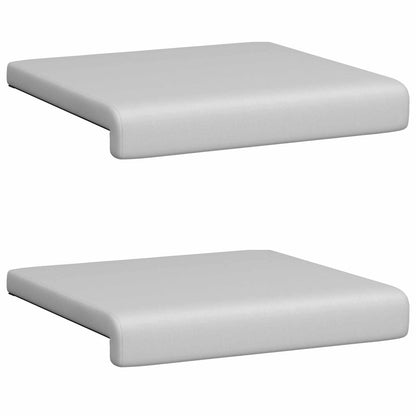 vidaXL Bench Cushion 2 pcs Textured Velvet Light Grey Depth 35 cm