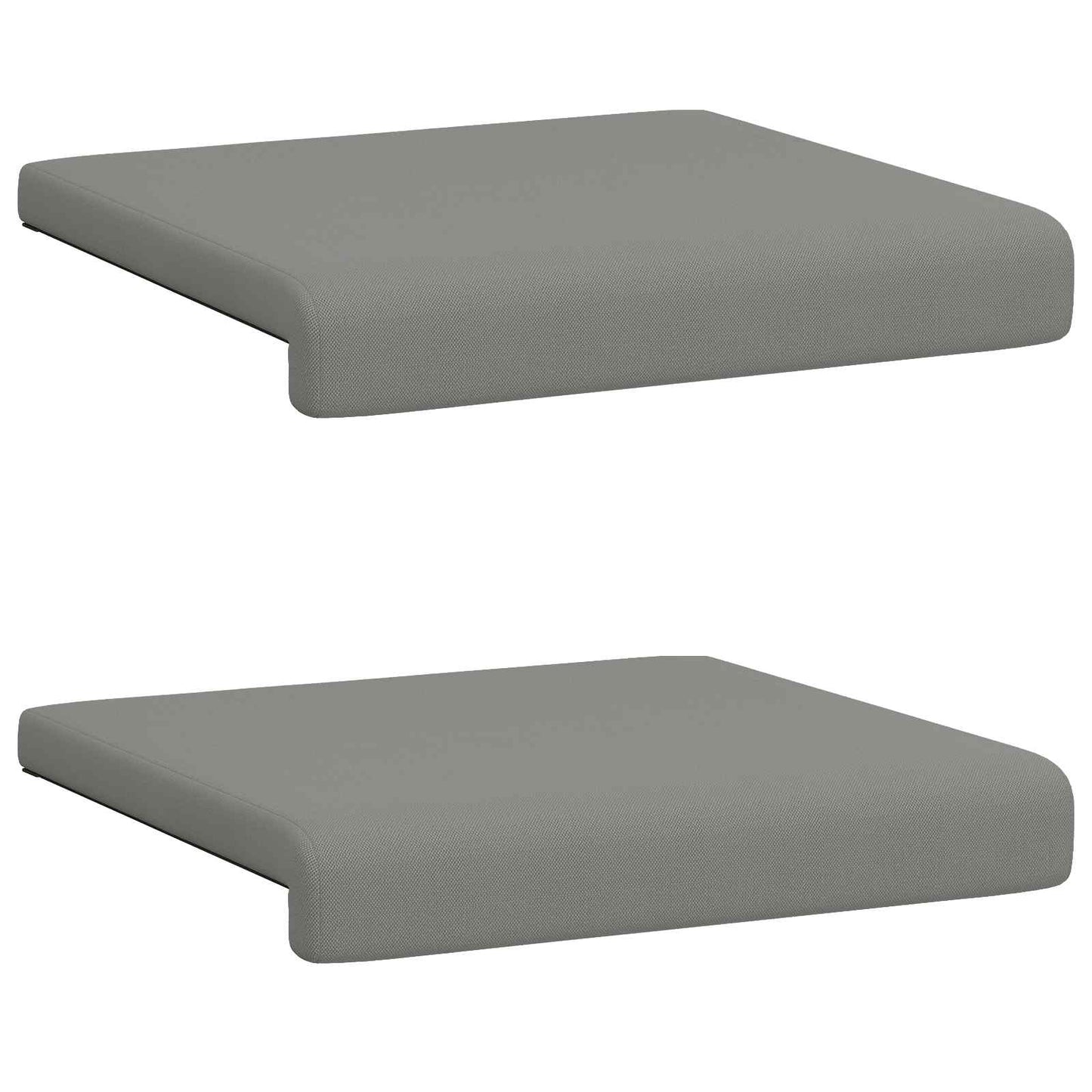 vidaXL Bench Cushion 2 pcs Textured Velvet Dark Grey Depth 35 cm