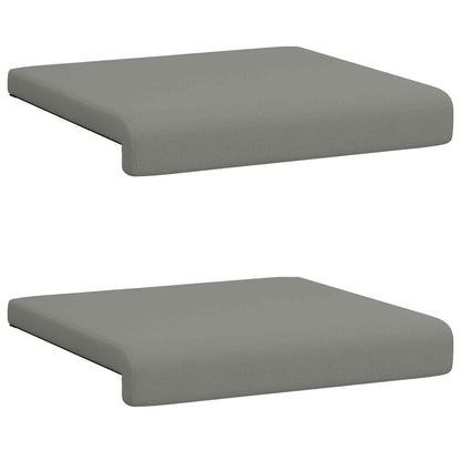 vidaXL Bench Cushion 2 pcs Textured Velvet Dark Grey Depth 35 cm