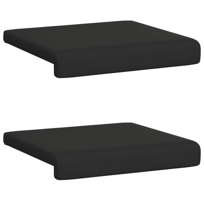 vidaXL Bench Cushion 2 pcs Textured Velvet Black Depth 35 cm