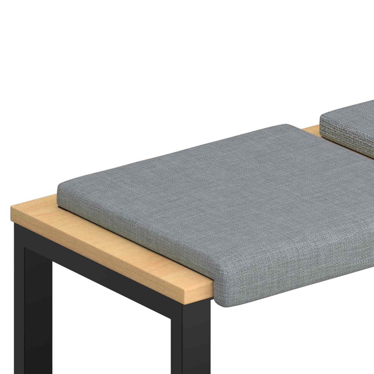 vidaXL Bench Cushion 4 pcs Fabric Light Grey Depth 35 cm