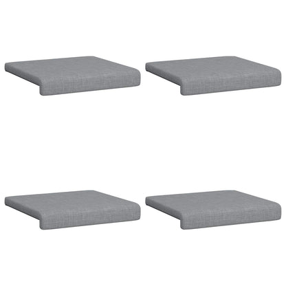 vidaXL Bench Cushion 4 pcs Fabric Light Grey Depth 35 cm