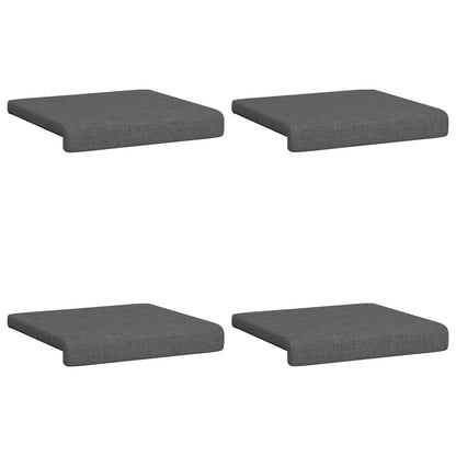 vidaXL Bench Cushion 4 pcs Fabric Dark Grey Depth 35 cm